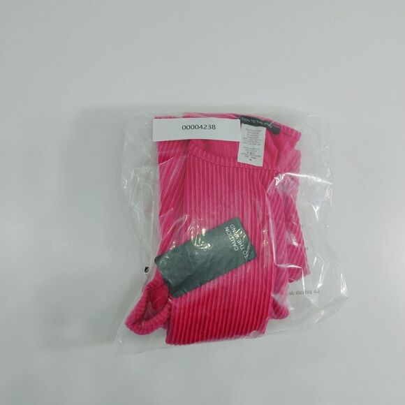 Sleek Hot Pink Ribbed Maxi Dress Side Tie Detail Bodycon Style Size M - Picture 7 of 7